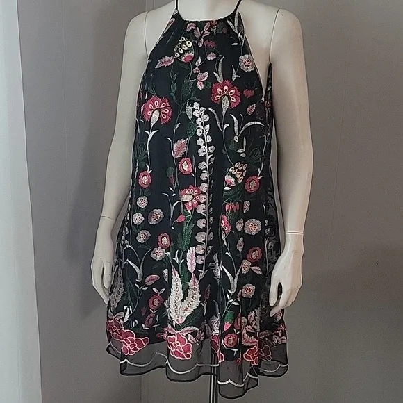 Badgley Mischka | Dresses | Belle Badgley Mischka Womans Sz 4 Floral Embroidered  Dress | Poshmark